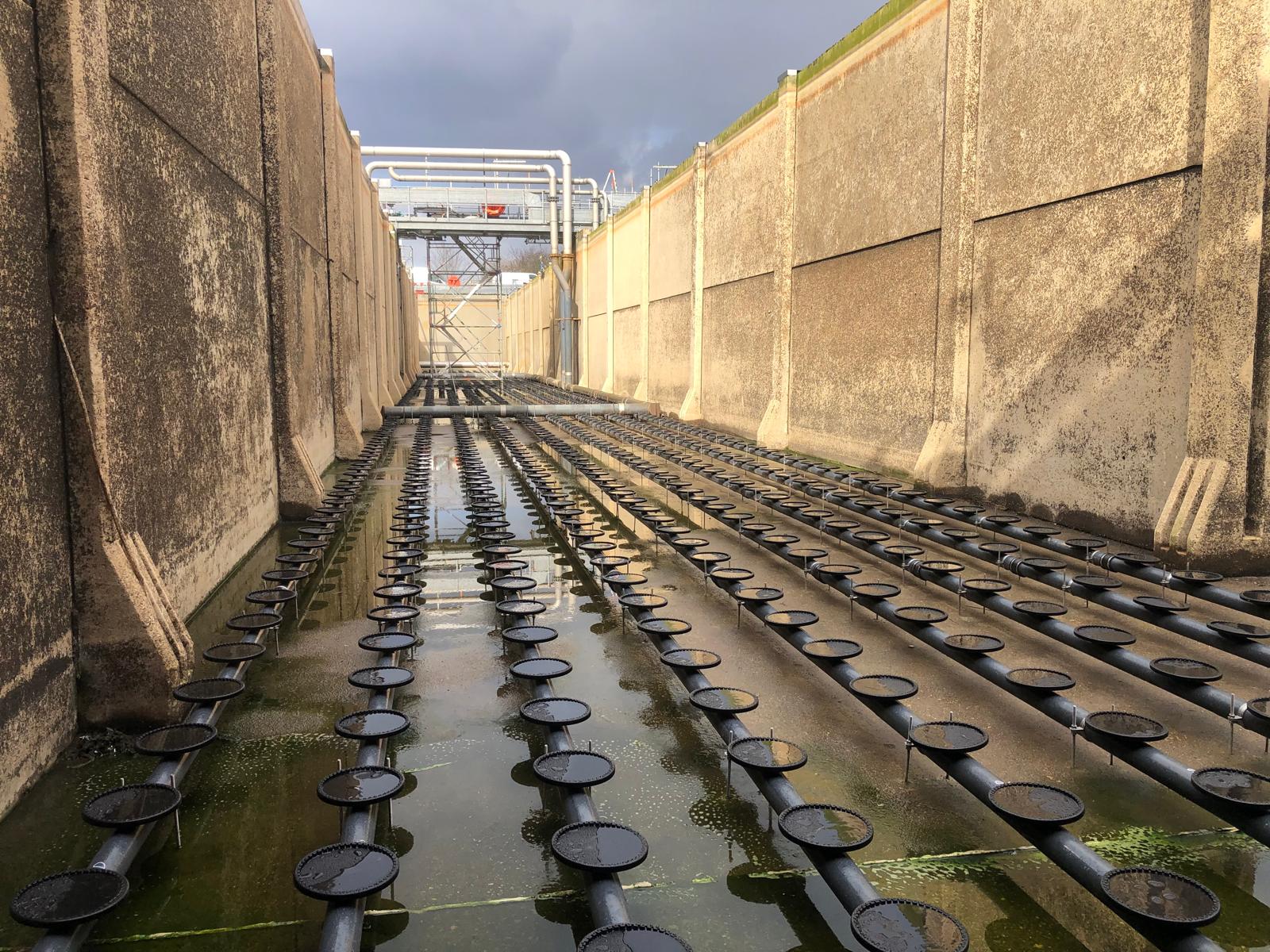 Aeration lane full refurbishment at wastewater treatment plant